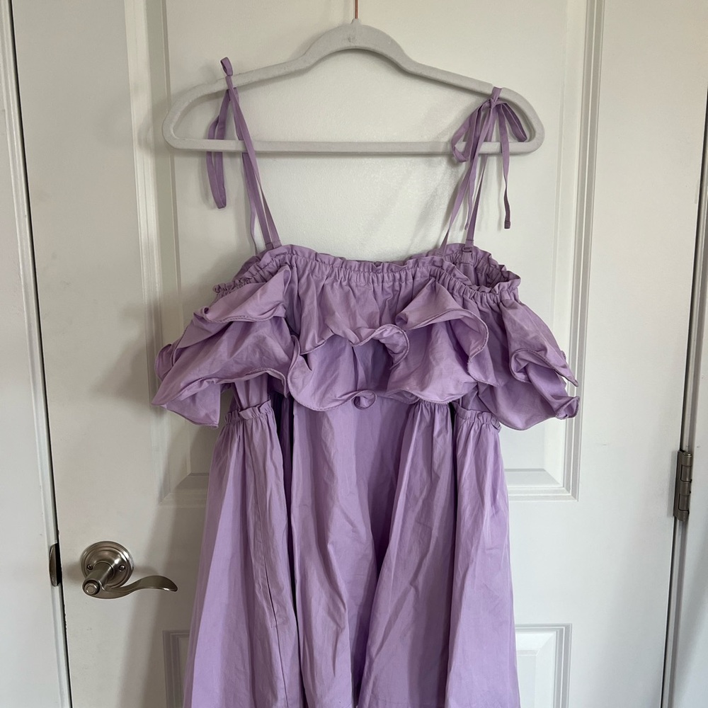 Free People Purple Ruffle Sundress - Picture 3 of 3